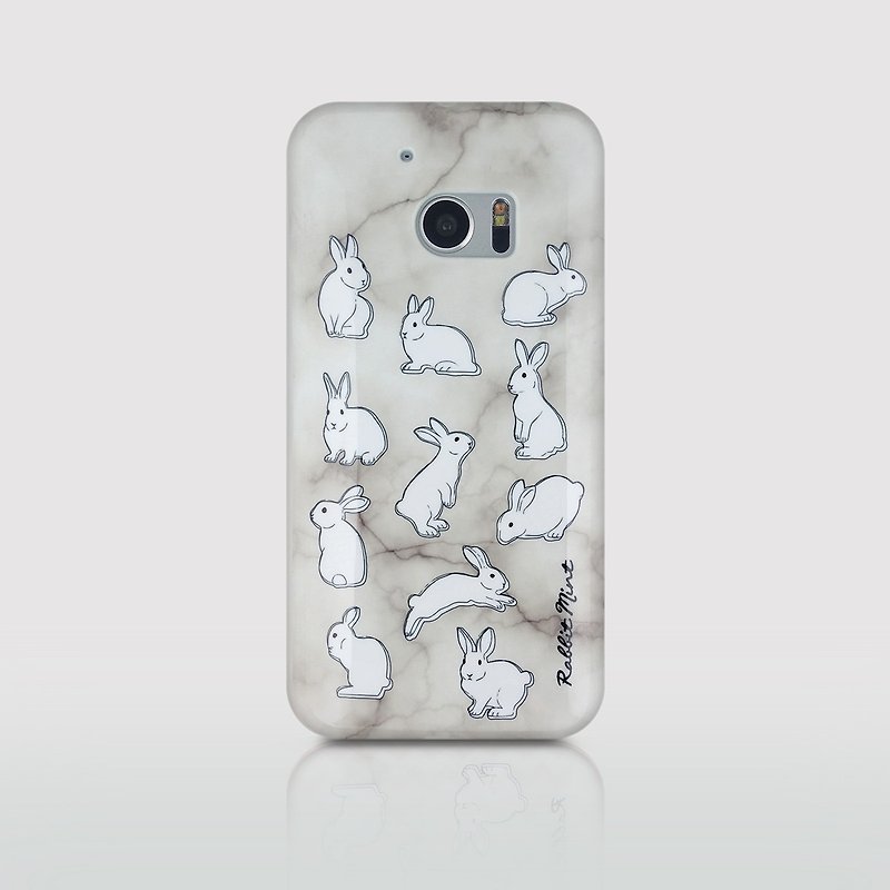 (Rabbit Mint) 薄荷兔手機殼 - 雲石兔系列 - HTC 10 (P00092) - 手機殼/手機套 - 塑膠 白色