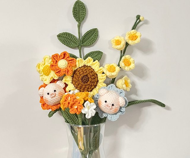 花束どーぞ♡ひまわりネコちゃん(=^_^=)5センチパッチンピン 【公式通販】