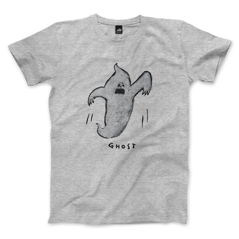 Ghost - deep gray ash - neutral T shirt - Men's T-Shirts & Tops - Cotton & Hemp Gray