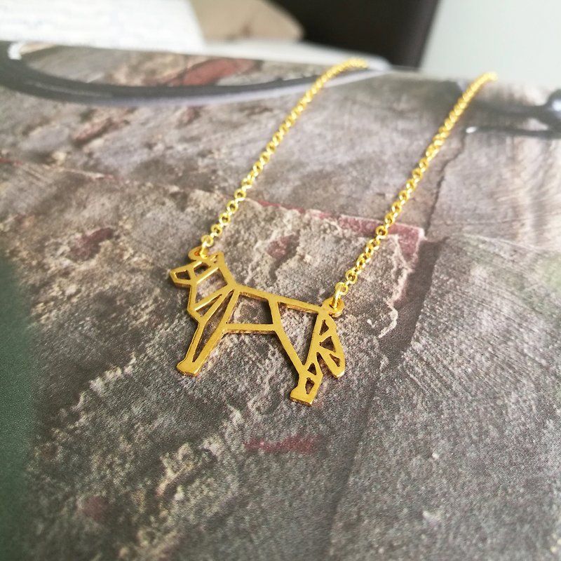 Other Metals Necklaces Gold - Dingo Necklace, Animal Jewelry, Gifr for her, Gold Plated Pendant