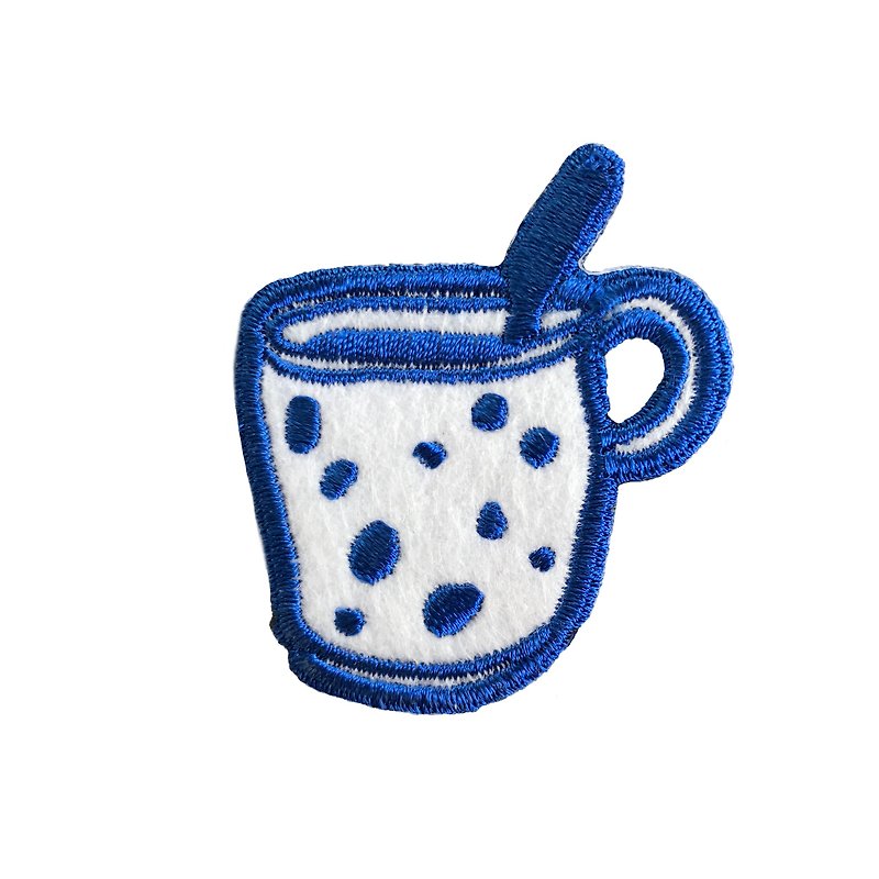 Cobalt mug - เข็มกลัด/พิน - งานปัก สีน้ำเงิน