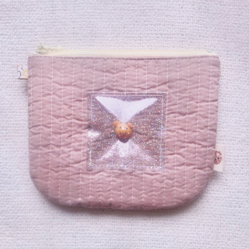 Pig bread pouch - Toiletry Bags & Pouches - Cotton & Hemp Pink