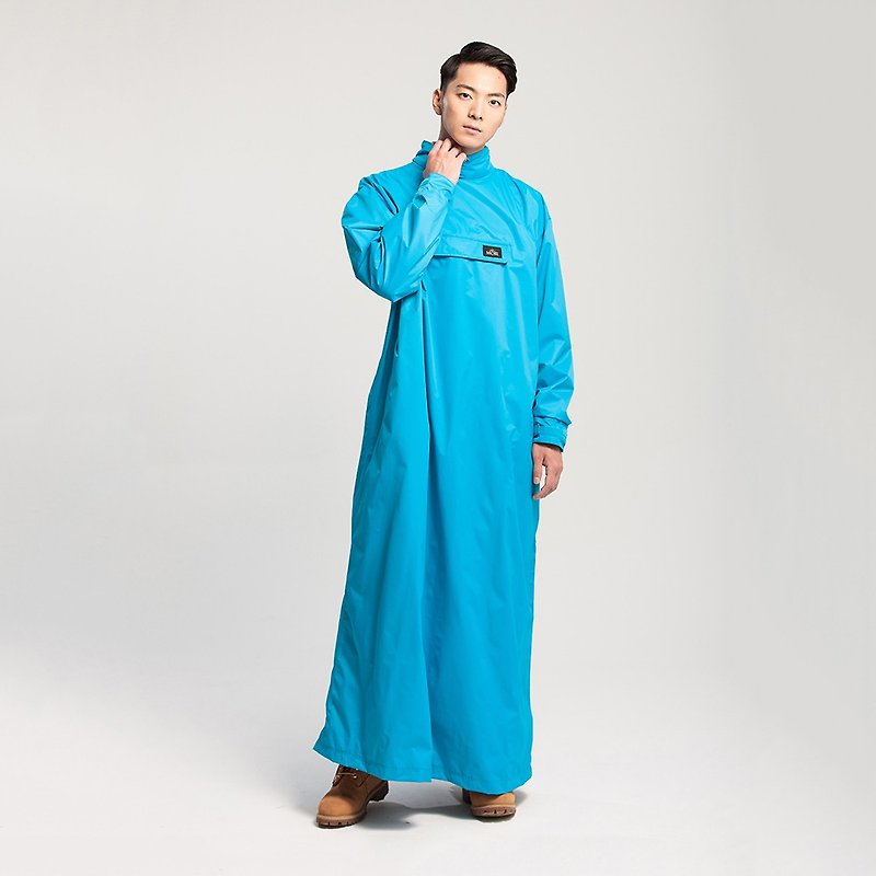 (Sold Out)【MORR】PostPosi Reverse Raincoat【Turkish Blue】-L - Umbrellas & Rain Gear - Waterproof Material Blue