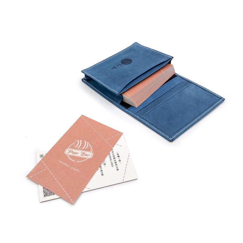 Genuine Leather Card Holders & Cases Brown - Handmade Vegetable Tanned Leather - Multi-layer Business Card Holder