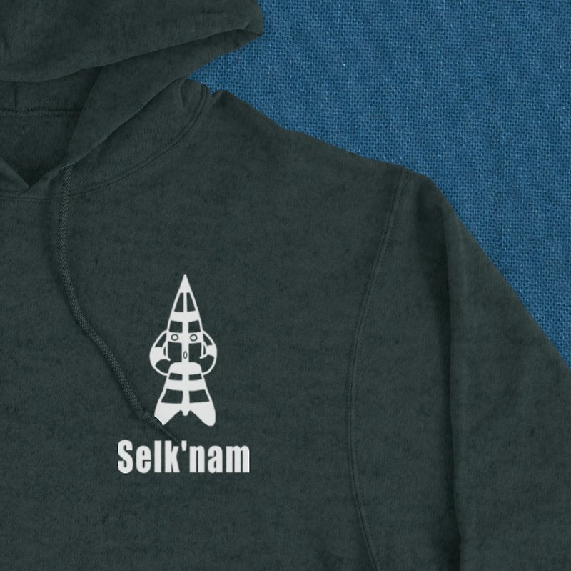 Selknam 南美 文化 智利 帽T 深灰色 中性 休閒 客製 - 中性衛衣/T 恤 - 棉．麻 灰色