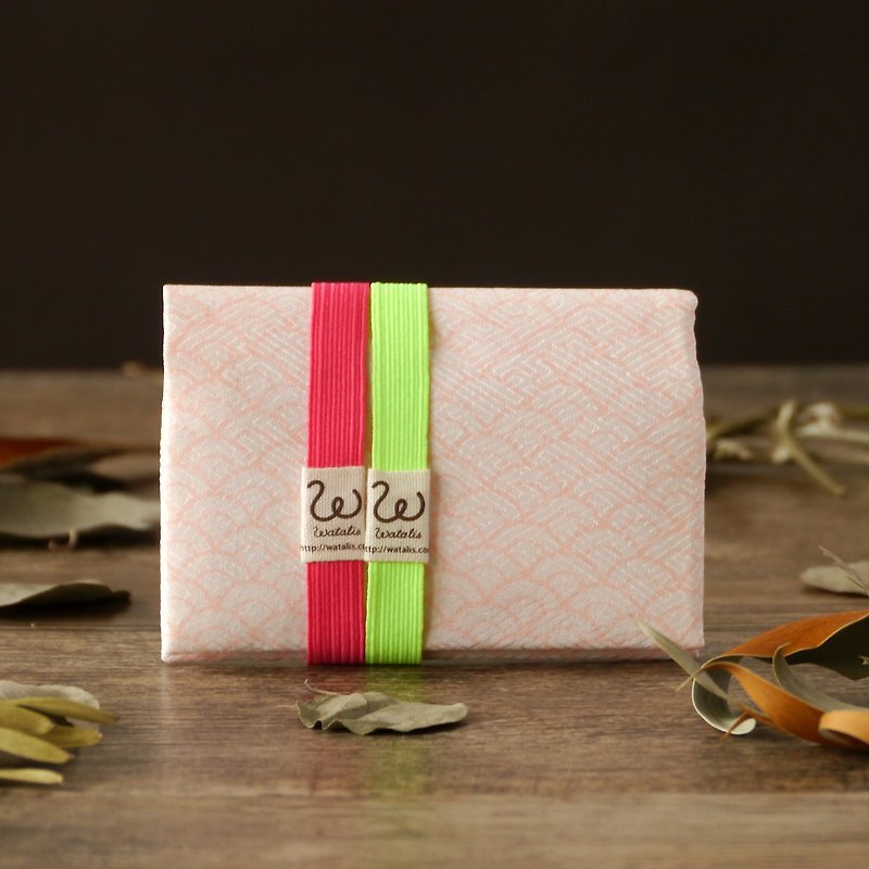 Ikuko Jibiki Produce Qinghai Namibun x Cherry Pink Kimono Card Case