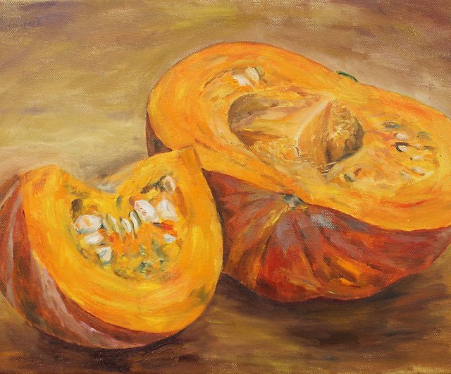 かぼちゃの油絵原画 - ショップ OksanaArt ウォールデコ・壁紙 - Pinkoi
