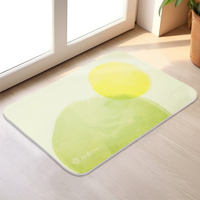 La gracia thick cut special absorbent floor mat soft diatomaceous earth sunny series-Daolang light - Rugs & Floor Mats - Other Materials Green