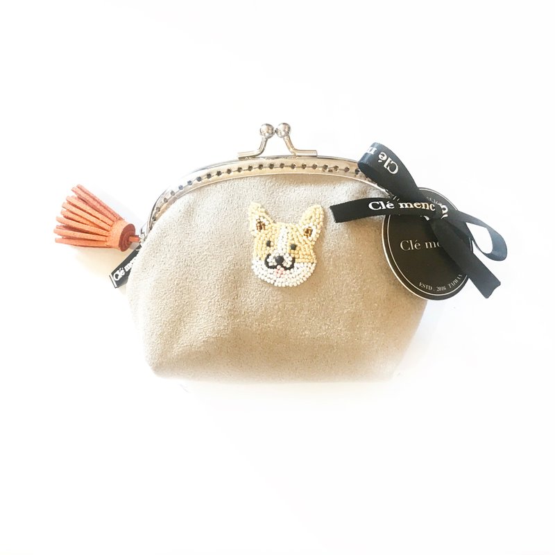 Ko slit-hand arched opening limited gold package (including chain section) - Coin Purses - Polyester Khaki