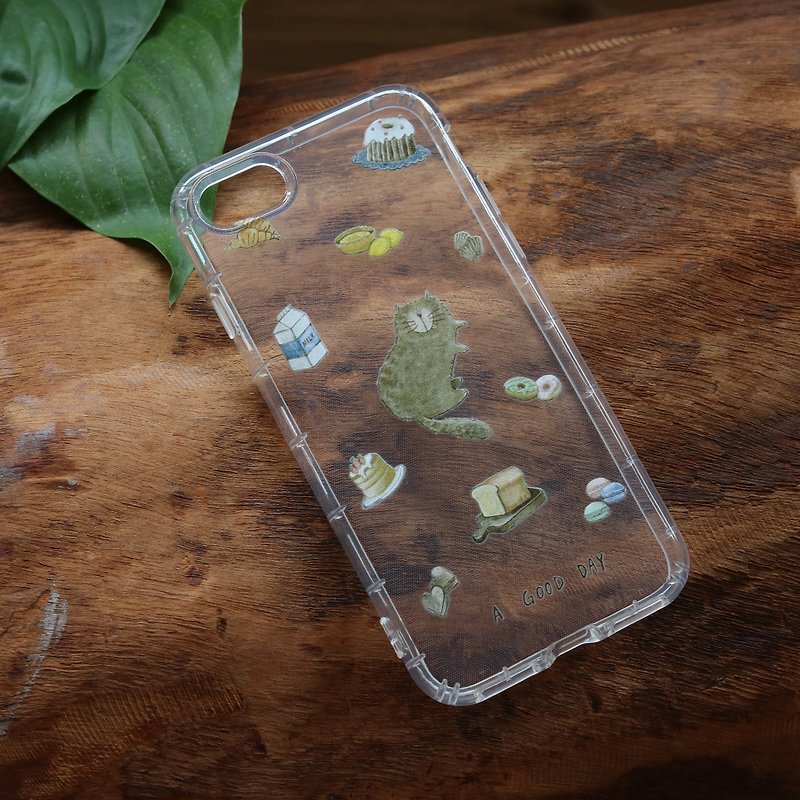 Desserts-Illustrator series mobile phone case transparent air pressure soft case - Phone Cases - Rubber Transparent