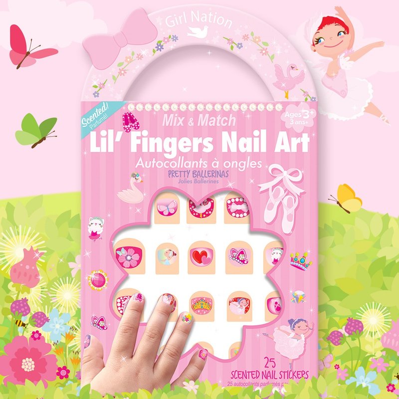 Girl Nation Lil Fingers Nail Art Pretty Ballerinas - ยาทาเล็บ - กระดาษ หลากหลายสี