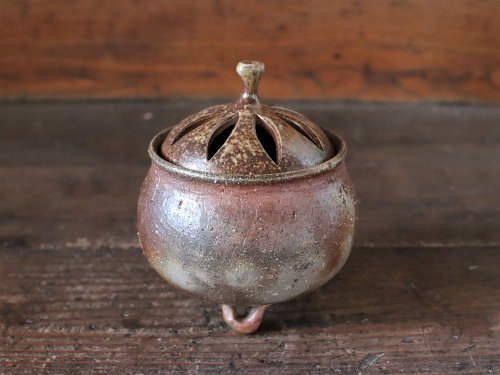 備前焼 香炉 木箱付き 備前焼 香炉(桐箱付き) i-090 - ショップ 宗兵衛窯 アロマ・線香