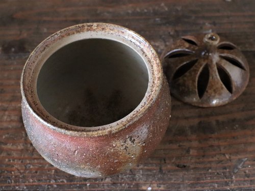 備前焼 香炉 木箱付き 備前焼 香炉(桐箱付き) i-090 - ショップ 宗兵衛窯 アロマ・線香