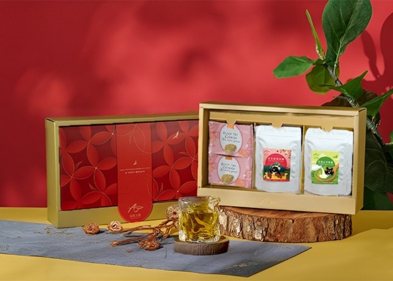 鴻福韻展-甜蜜三喜 新年馬年禮盒 企業客製 ESG永續公益好禮 - 茶葉/茶包 - 紙 