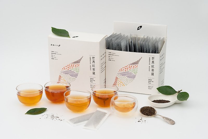 [Grind blended strip quick extraction tea bags] 4 each of the five black tea production areas at the World Black Tea Exhibition, a total of 20 tea bags/ - ชา - วัสดุอื่นๆ ขาว