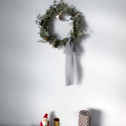 クリスマスリースとしていかがでしょうか❓✨大型ユーカリリース✨ ユーカリのリース》クリスマス/リース/ドライフラワー/贈り物