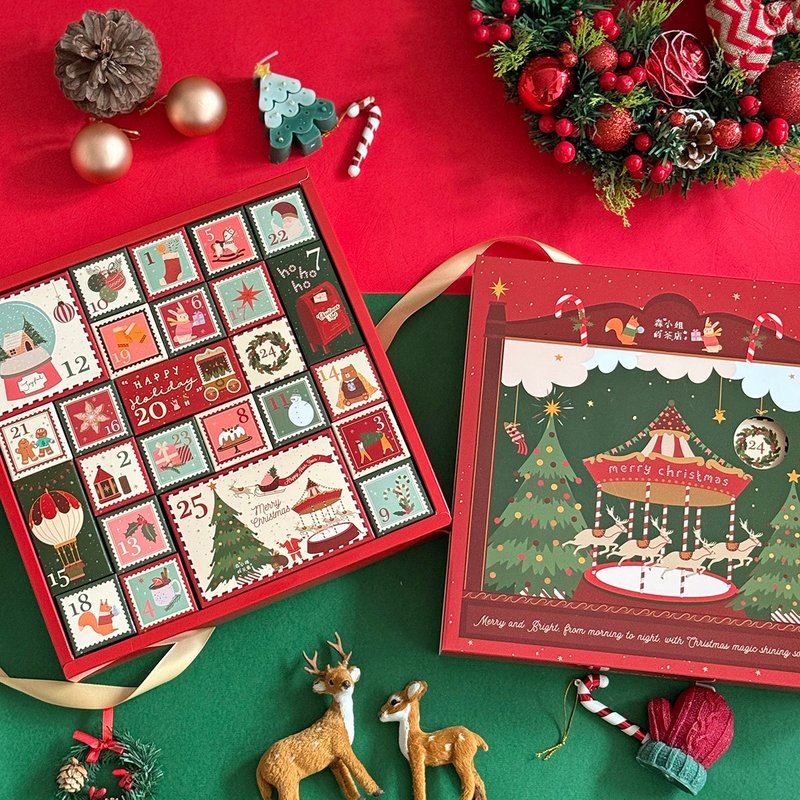 【預購】| 早鳥7折 | 2025限定・旋轉木馬倒數月曆 聖誕禮物 - 茶葉/茶包/水果茶 - 新鮮食材 
