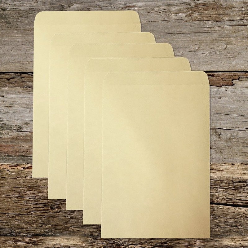ポストカード封筒セット 17.6cmX12.5cm / 5枚1セット / シンプル・印刷なし - カード・はがき - 紙 カーキ