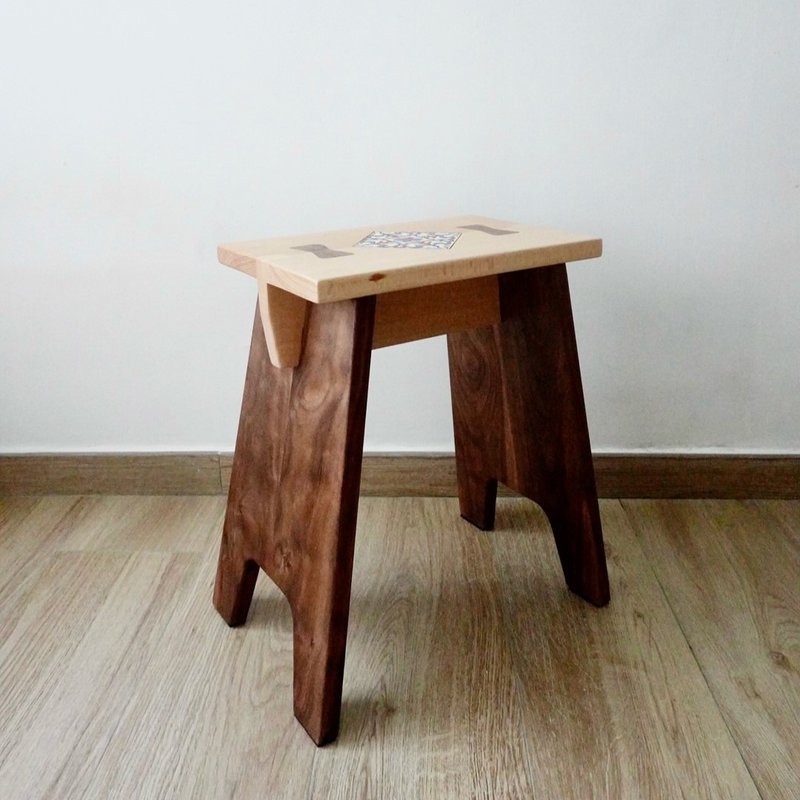 Solid wood tenon high stool workshop - Woodworking / Bamboo Craft  - Wood 