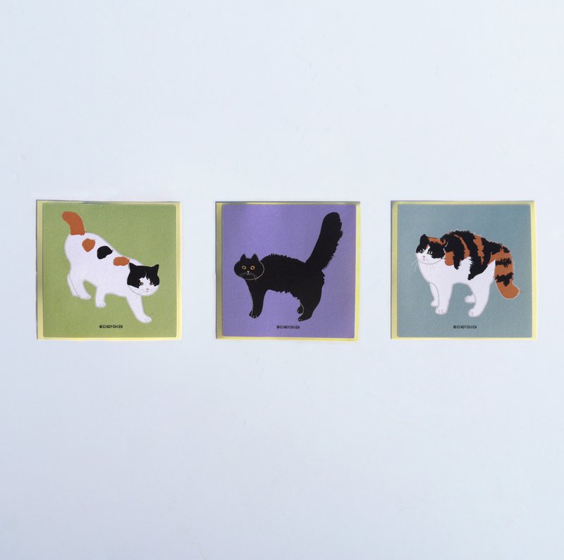 【CINDY CHIEN】Cat stickers STICKERS 2 - Stickers - Paper 