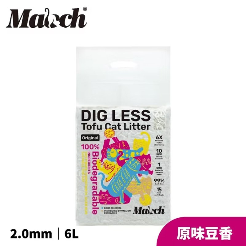 【Maoch 喵趣】植物環保消臭豆腐貓砂-6L (2.0mm) 1入 - 貓砂/貓砂盆/墊 - 環保材質 