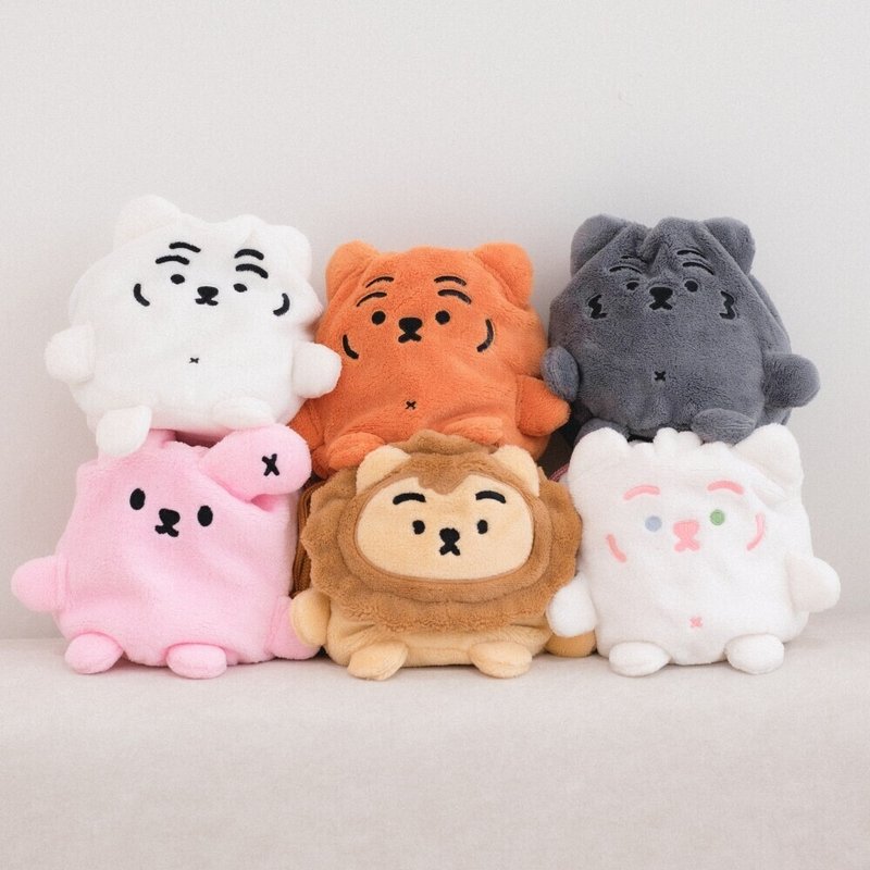 Lying Fat Tiger soft drawstring bag/storage bag/distribution bag (six styles in total) - กระเป๋าหูรูด - เส้นใยสังเคราะห์ 