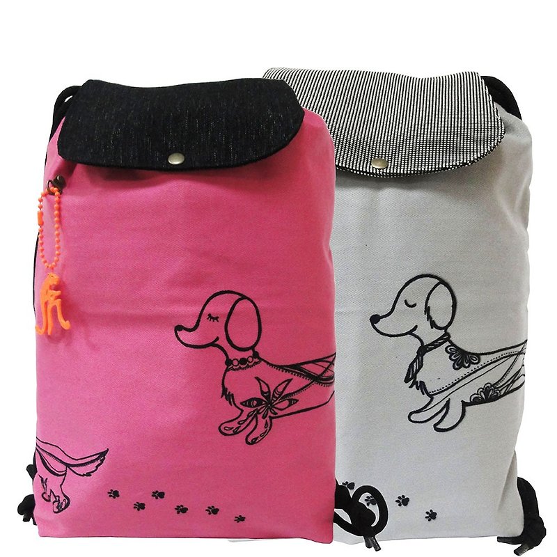 Polyester Backpacks - 【Is Marvel】Long dachshund Beam pocket