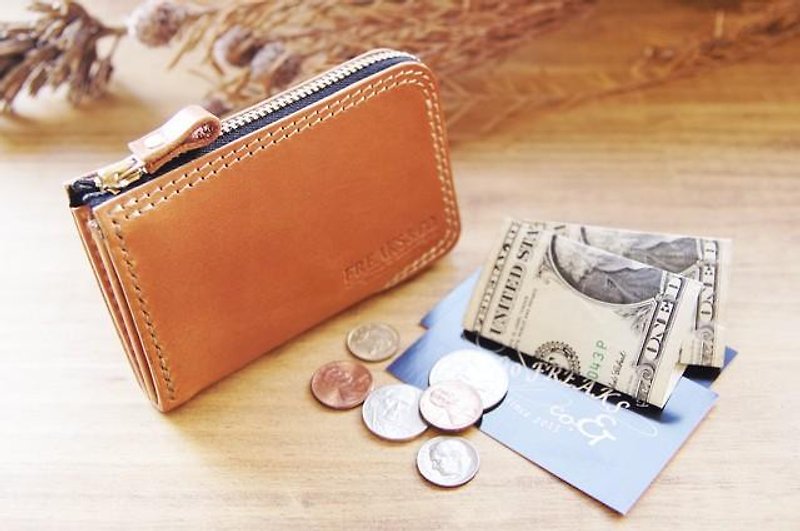 ポケットウォレット(コンパクト財布)キャメル - 長短皮夾/錢包 - 真皮 