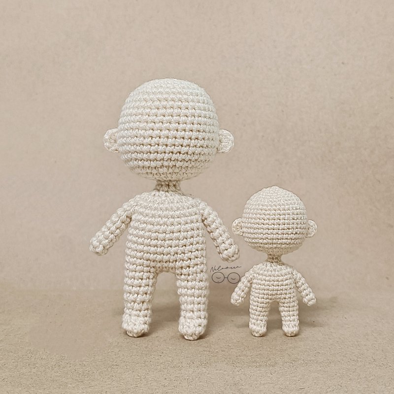 Body crochet doll Amigurumi Human doll - 公仔/玩偶 - 其他材質 卡其色