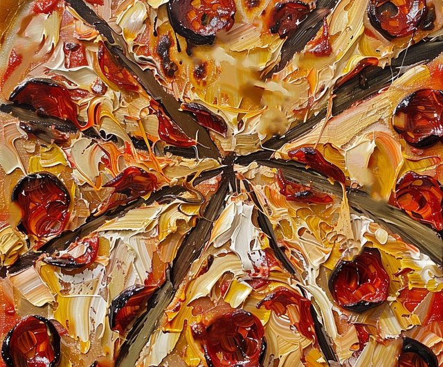 ArtSenya によるピザ油絵食品オリジナルアートキッチンウォール ArtSenya によるピザ油絵食品オリジナルアートキッチンウォール