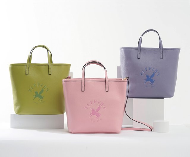 PEGASUS 牛革トートバッグ - ローズピンク/ローランドパープル