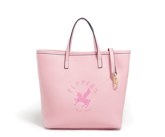 フローラルペガサストートバッグ PEGASUS 牛革トートバッグ - ローズピンク/ローランドパープル