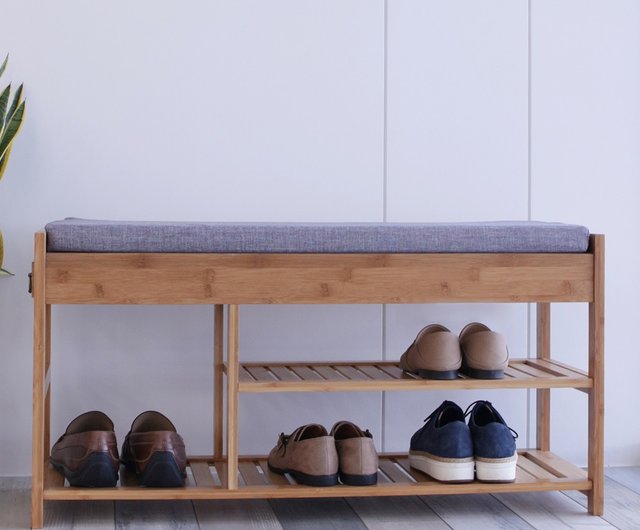 Bamboo shoe outlet rack bench kmart