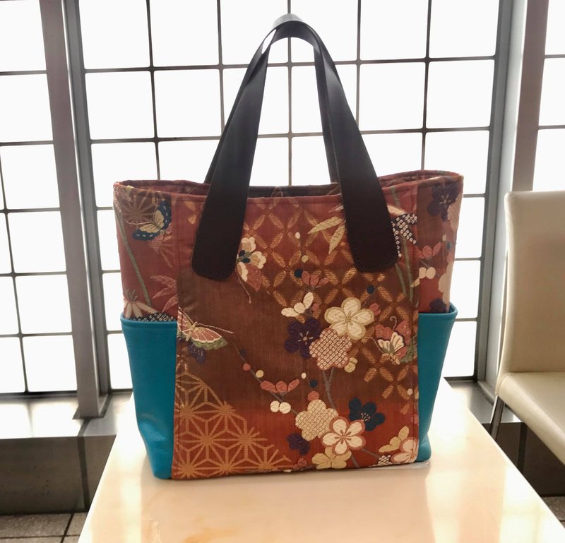 Silk Handbags & Totes Red - Kimono tote bag Using antique silk kimono obi