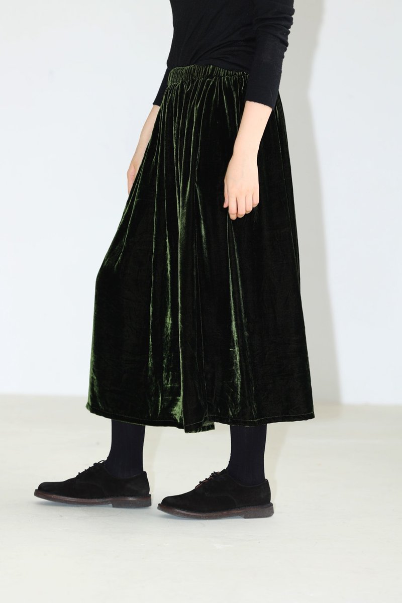 3rd三天堂意產silk velvet絕美真絲絲絨半裙 - 裙子/長裙 - 絲．絹 