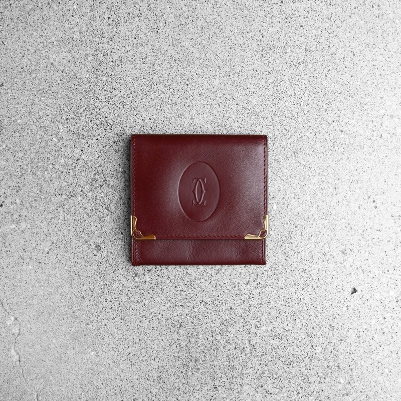 Cartier 古董零錢包 / Vintage 古著 - 皮夾/長短夾/錢包 - 真皮 紅色