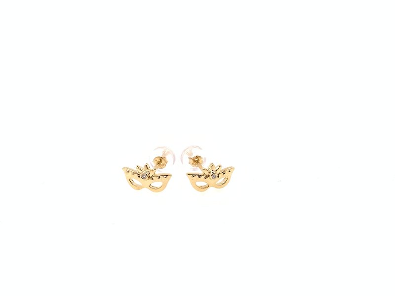 Fouetté 18k Gold Ballerina Earrings Le Masque - ต่างหู - เครื่องประดับ สีทอง