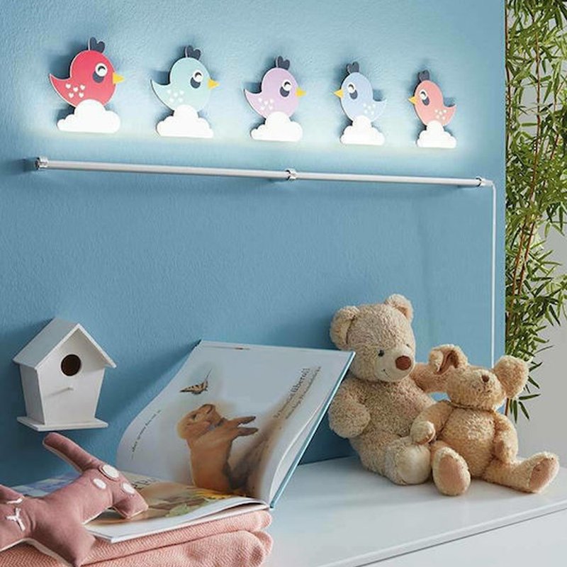 EGLO Austria Lighting | Children's wall lamps | Children's room decoration gifts | Childlike 5-color bird shape - โคมไฟ - วัสดุอื่นๆ หลากหลายสี