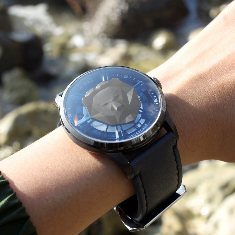 FIBER法柏 萬獸之王 立體空間機械腕錶  (FB8013-3) 藍色 - 男裝錶/中性錶 - 不鏽鋼 藍色