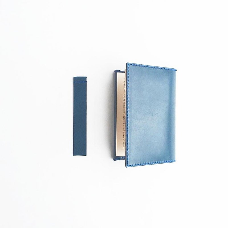 Sticky note-style bookmark Navy blue - Bookmarks - Genuine Leather Blue