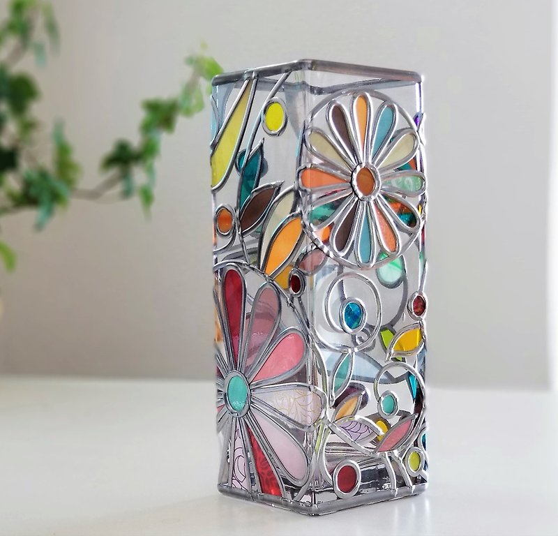 玻璃 花瓶/花器 多色 - Square glass vase 　Nostalgia