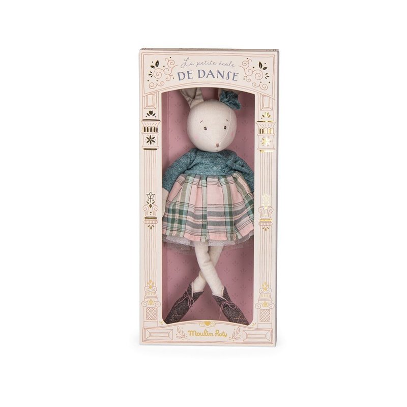 French Moulin Roty Victorine Dancing Rabbit 38cm - ของเล่นเด็ก - เส้นใยสังเคราะห์ หลากหลายสี