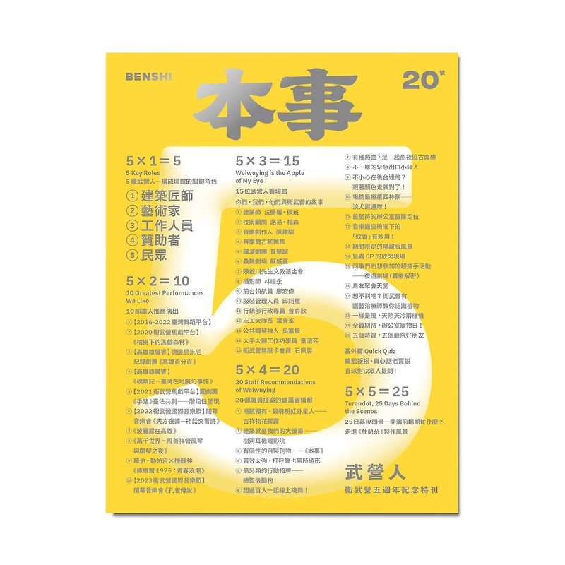 Special issue commemorating the fifth anniversary of Weiwuying on the 20th - Indie Press - Paper Multicolor