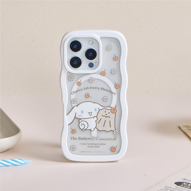 奶油家族x大耳狗櫻桃花語擁抱雲朵波波MagSafe iPhone手機殼 - 手機殼/手機套 - 塑膠 多色