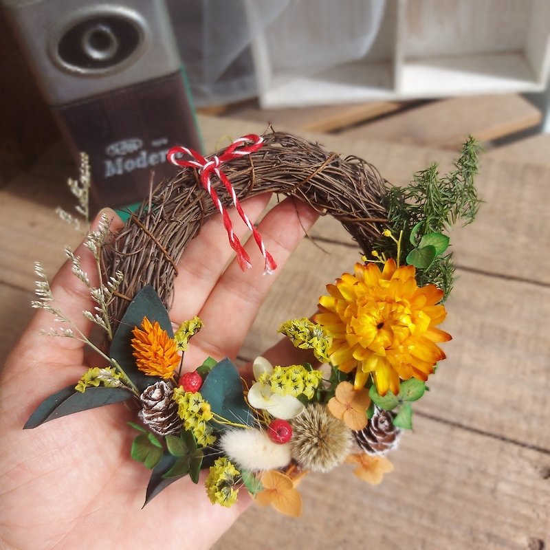 Hello Green W013 Christmas Wreath Christmas Flower Gift Christmas Decoration Wreath Exchange Gift - Dried Flowers & Bouquets - Plants & Flowers Multicolor