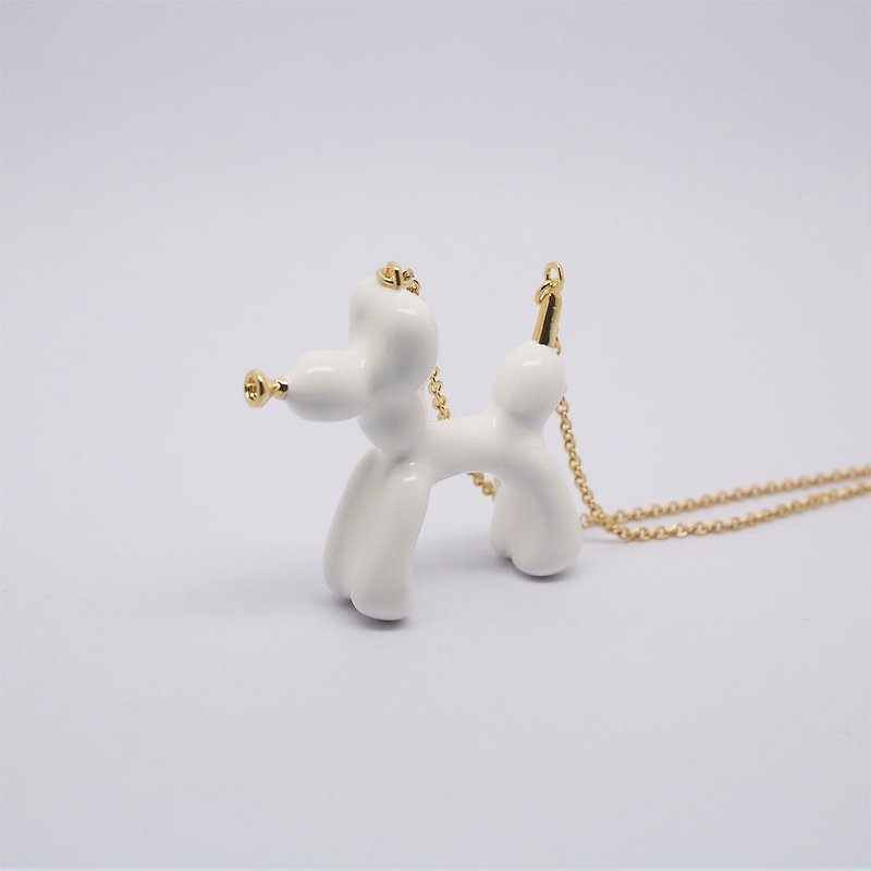 Balloon Dog Necklace White - Other - Other Metals White