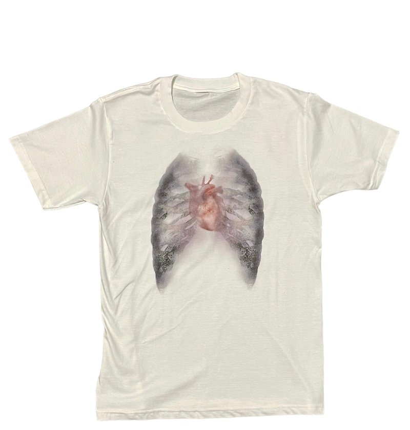 Punk T-shirt Cotton T-shirt Clothes Gothic Heart Rock Medical Anatomical Organs - Women's T-Shirts - Cotton & Hemp 