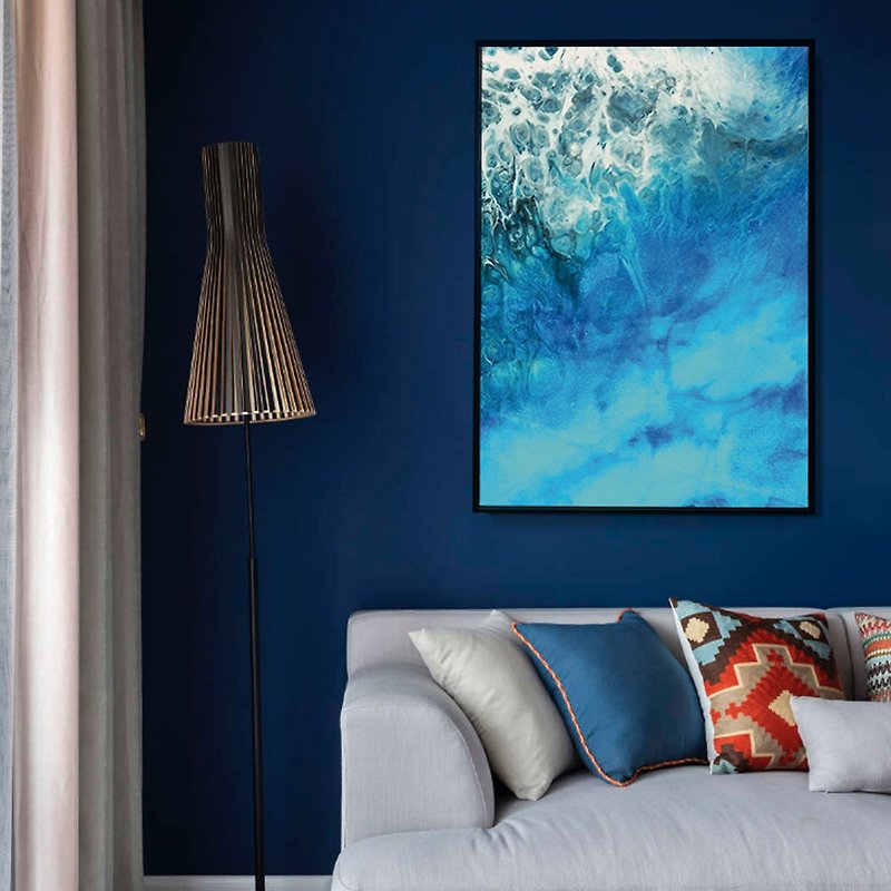 Blue Ocean-Seascape Art Print, Scandinavian, Contemporary Wall Art, Living Room