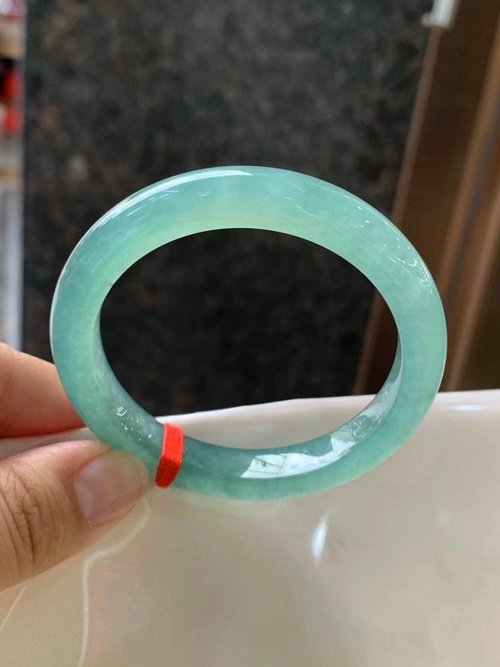 Good Morning Studio 冰種翡翠天然翡翠玉鐲 A玉手鐲 玉鈪 • 冰種湖水綠翡翠福鐲