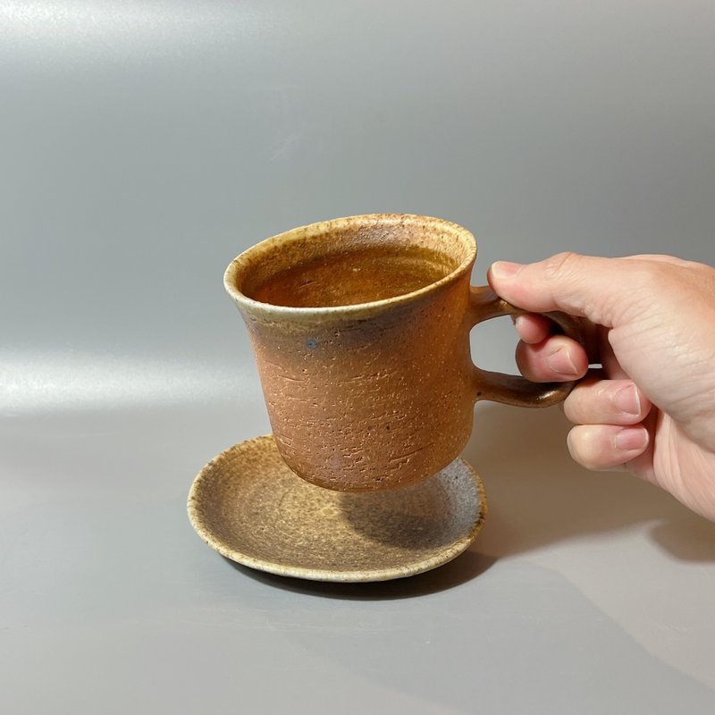 Wood-fired coffee cup set/flower tea cup set/handmade by Xiao Pingfan - ถ้วย - ดินเผา 